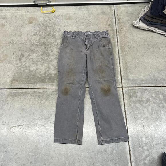 vintage carhartt grey relaxed baggy fit cargo pants size 33 x 30 - Picture 2 of 4